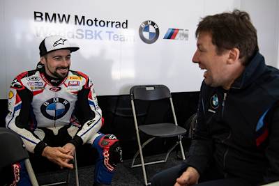 Eugene Laverty (li.) mit Marcus Eschenbacher