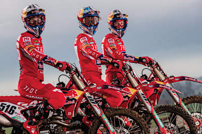 Das Fahrer-Trio  des GASGAS Factory Teams