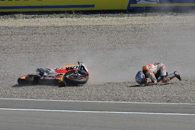 Pol Espargaró musste am Freitag auf dem Sachsenring gleich zweimal zu Boden