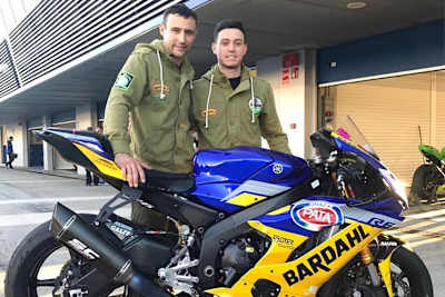 Randy Krummenacher (li.) mit Evan-Bros-Teamkollege Federico Caricasulo