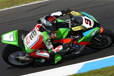 Dominic Schmitter auf der Grillini Kawasaki