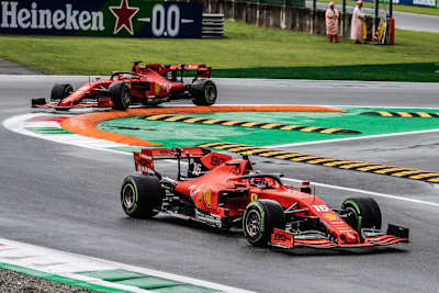 Charles Leclerc und Sebastian Vettel