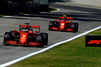 Sebastian Vettel vor Charles Leclerc in Monza