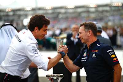 Toto Wolff und Christian Horner in Abu Dhabi 2021