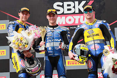 Die Top-3 in Thailand: Krummenacher, Cluzel und Caricasulo (v.l.)