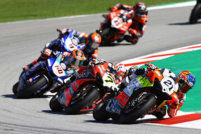 Rinaldi vor Davies, van der Mark, Gerloff und Redding