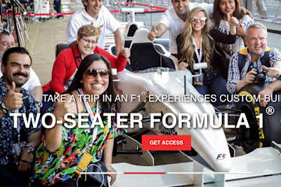 So wirbt die FOM für die Zweisitzer-Ritte