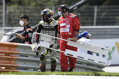 Johann Zarco nach dem furchterregenden Sturz