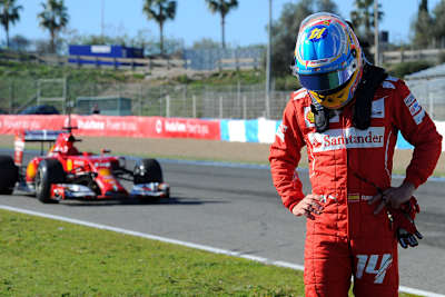 Irgendwann riss auch Fernando Alonso mit Ferrari der Geduldsfaden