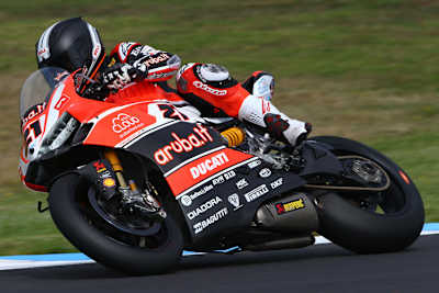 Troy Bayliss auf der seit 29 Monaten sieglosen Ducati Panigale