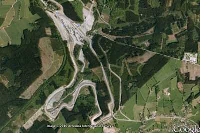 Die Rennstrecke von Spa, unten links der Abschnitt «Stavelot»
