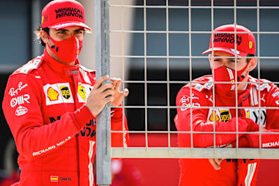 Carlos Sainz und Charles Leclerc