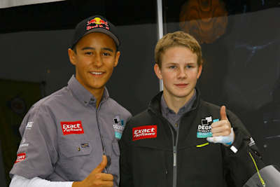 Krummenacher und Teamkollege Daniel Webb