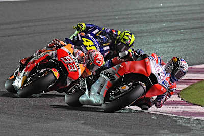 Katar-GP: Sieger Dovizioso vor Márquez und Rossi