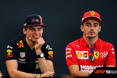 Max Verstappen und Charles Leclerc