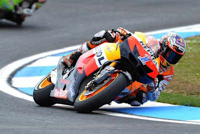 Casey Stoner musste sich für die Pole-Position anstrengen.