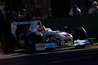 Der BMW-Sauber startete mittelmässig