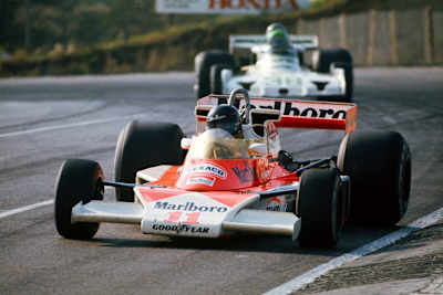 James Hunt mit seinem McLaren in Kanada 1976