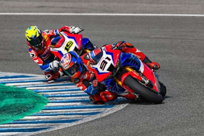 Alvaro Bautista und Leon Haslam (vorne)