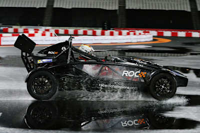 Sebastian Vettel im Training zum Race of Champions in London