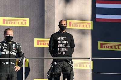 Solch eine Aktion wird Lewis Hamilton nach dem Rennen nicht mehr machen können