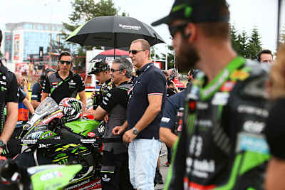 Jonathan Rea (li.) und Tom Sykes würdigen sich kaum noch eines Blickes