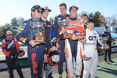 Sergio Perez, Tim Gajser, Max Verstappen, Marc Márquez und Yuki Tsunoda hatten sichtlich Spaß