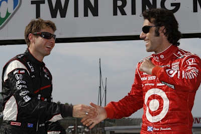 Power (li.) und Franchitti: «Auf ein faires Finale»