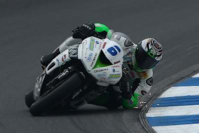 Dominic Schmitter fuhr maximal Schräglage