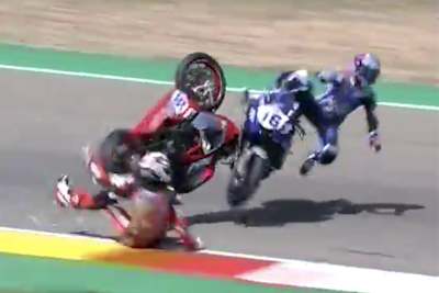 Der Crash von Niki Tuuli (li.) und Jules Cluzel