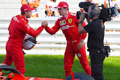 Sebastian Vettel und Charles Leclerc