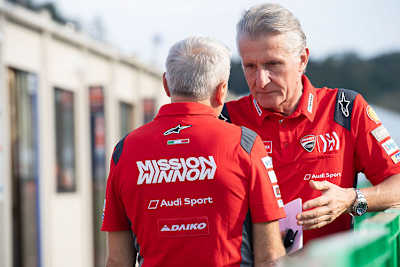 Paolo Ciabatti mit Teammanager Davide Tardozzi