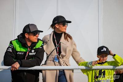 In Mantua: Kimi Räikkönen mit Familie