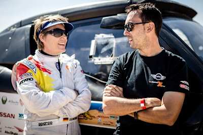 Jutta Kleinschmidt und Pjhilipp Beier