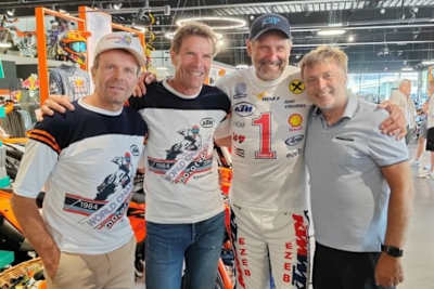 Klaus Kinigadner, Arno Drechsel, Heinz Kinigadner und Jost Capito (von links)