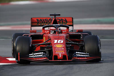 Charles Leclerc war am zweiten Testtag zur Mittagspause der Schnellste