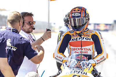 Stefan Bradl 2023 in Texas auf der Repsol-Honda, wo er auf Platz 11 stürzte