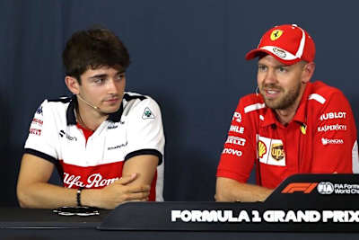 Charles Leclerc und Sebastian Vettel