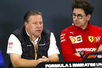McLaren-CEO Zak Brown und Ferrari-Teamchef Mattia Binotto