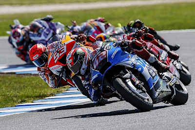 Riesenpulk an der Spitze: Alex Rins (42) siegte vor Marc Márquez (93) 