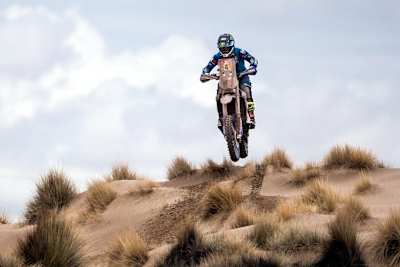 Yamaha-Pilot Adrien Van Beveren führt die Dakar 2018 an