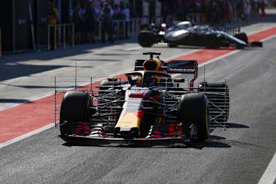 Der Red Bull mit Daniel Ricciardo