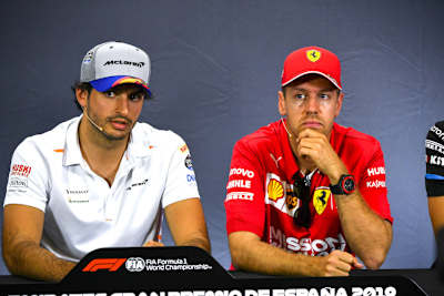 Carlos Sainz und Sebastian Vettel