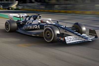 Eine Computergrafik des neuen AlphaTauri AT03