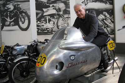 Dieter Braun auf der NSU Sportmax 250 ccm