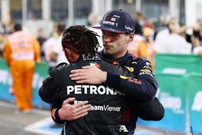 Max Verstappen und Lewis Hamilton