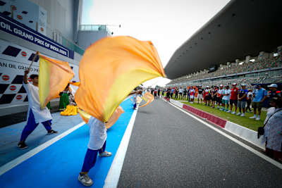 Nach der Show-Einlage neben der Strecke wird es auf dem Buddh International Circuit ab Freitag ernst