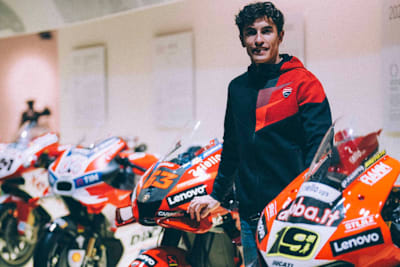 Marc Márquez bei Ducati in Borgo Panigale