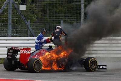 Daniil Kvyat wird es warm