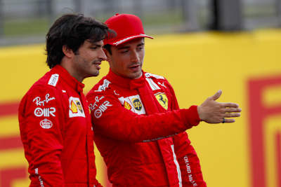 Carlos Sainz und Charles Leclerc